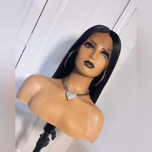 New! Unworn! 12’’ Lacefront Straight Bob Wig, Color: #1 Jet Black